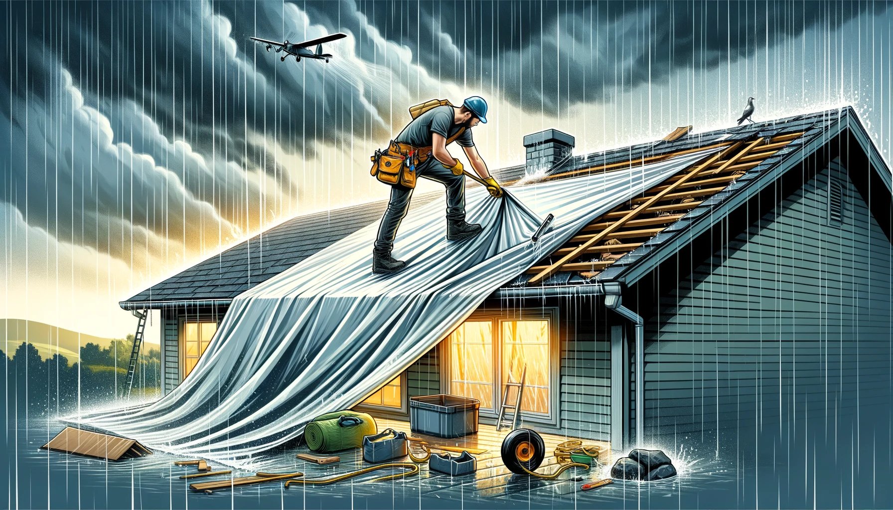 what to do if roof leaks during storm